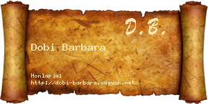 Dobi Barbara névjegykártya